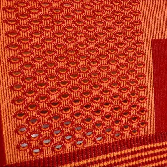 Avia Sports Bra Size Large Red Orange Vented Strappy Athletic Activewear Workout - Picture 7 of 9